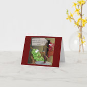 Grape Break-Up Funny Food, Wine & Marriage Comic Kaart (Gele Bloem)