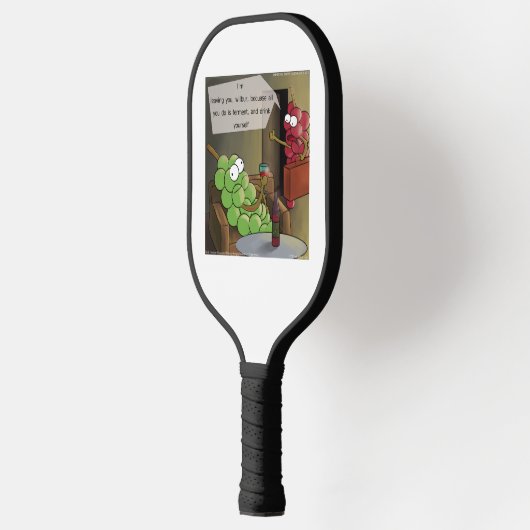 Grape Break-Up Funny Food, Wine & Marriage Comic Pickleball Paddle (Links)