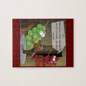 Grape Break-Up Grappige Eten, Wijn & Huwelijk Comi Legpuzzel (Horizontaal)