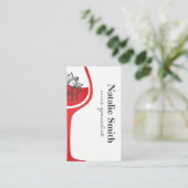 Grape Bunch | Rood wijnglas | Winnerij Visitekaartje (Staand voorkant)