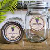 Grape Canning Jar Kraft Paper Style Label