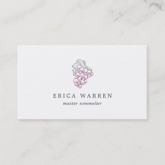 Grape Cluster | Sommelier of Wine Industry Visitekaartje (Voorkant)