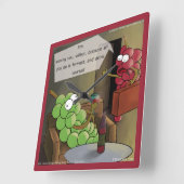 Grape Divorce Funny Wall klok (Hoek)