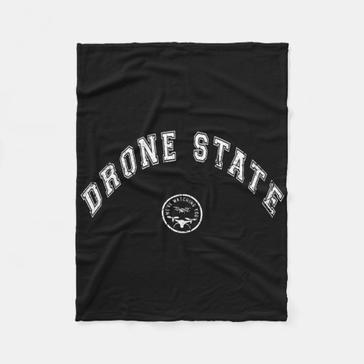 Grape Drone Staat Vliegend Geheim Drone New Jersey Fleece Deken (Voorkant)