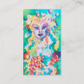 GRAPE FAIRY TALE Blue Green Floral Visitekaartje (Achterkant)