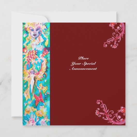 GRAPE FAIRY TALE Colorful Fantasy Kaart (Achterkant)