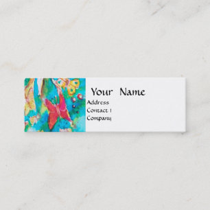 GRAPE FAIRY TALE Flowers Butterflies Floral Mini Visitekaartje