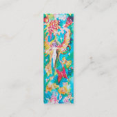 GRAPE FAIRY TALE Flowers Butterflies Floral Mini Visitekaartje (Achterkant)