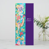 GRAPE FAIRY TALE paarse blauwe fuchsie roze wit Kaart (Staand voorkant)