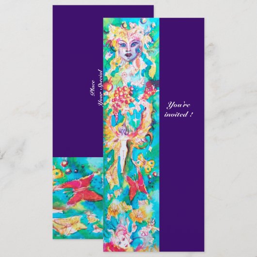 GRAPE FAIRY TALE paarse blauwe fuchsie roze wit Kaart (Voorkant / Achterkant)