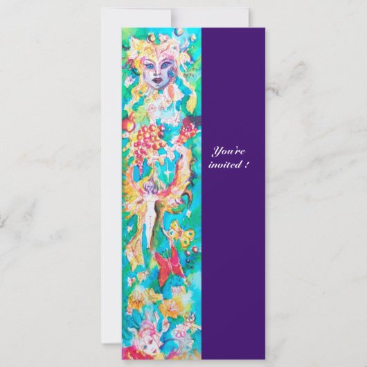 GRAPE FAIRY TALE paarse blauwe fuchsie roze wit Kaart (Voorkant)