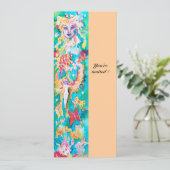 GRAPE FAIRY TALE roze blauwe fucsia white Kaart (Staand voorkant)