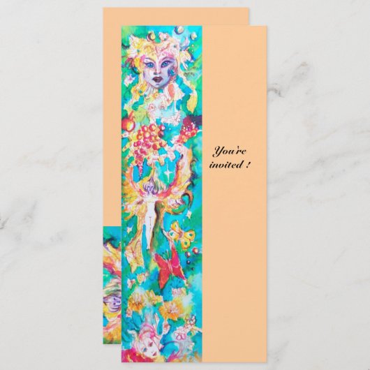 GRAPE FAIRY TALE roze blauwe fucsia white Kaart (Voorkant / Achterkant)