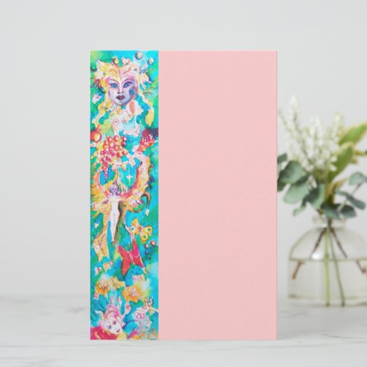 GRAPE FAIRY TALE, roze Briefpapier (Staand voorkant)