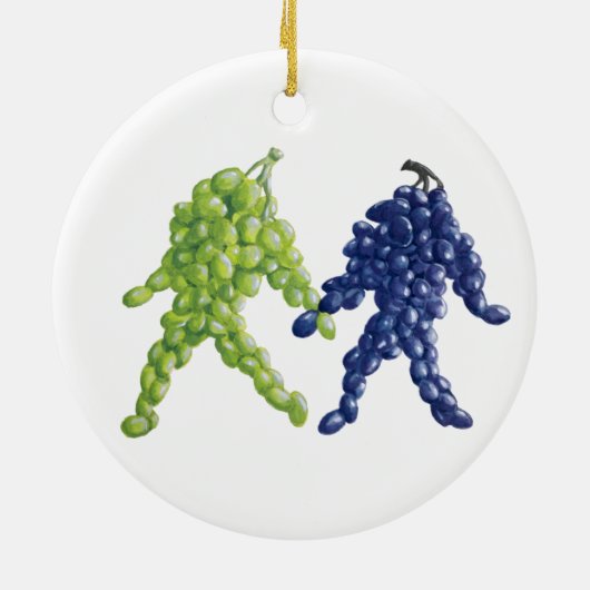 Grape Friends Keramisch Ornament (Achterkant)