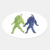 Grape Friends Ovale Sticker (Voorkant)