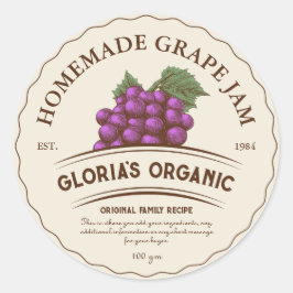  Grape Fruit Jam Custom Food Label
