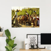 Grape Harvest 1890 Poster (Thuiskantoor)