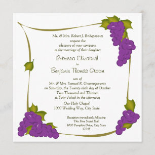 Grape Harvest Wedding Kaart