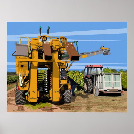 Grape Harvester Poster (Voorkant)
