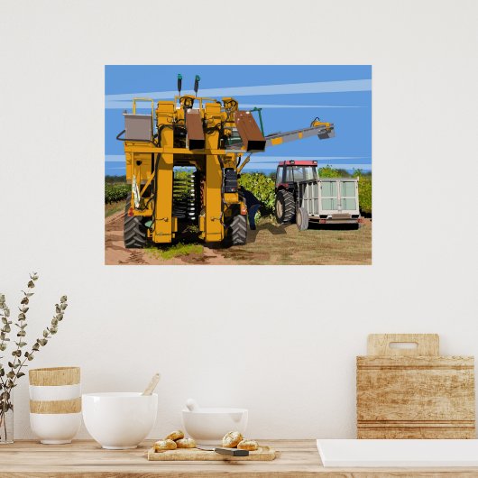 Grape Harvester Poster (Keuken)