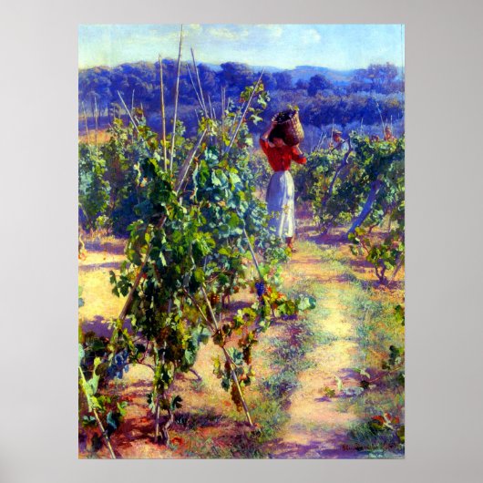 Grape Harvesting Elin Danielson-Gambogi 1900 Poster (Voorkant)