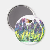 Grape Hyacinth Magneet (Voorkant / Achterkant)