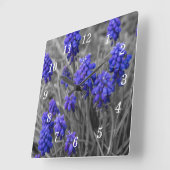 Grape Hyacinths familie Selecteer Wandklok (Hoek)