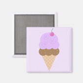 Grape Ice Cream Cone Magneet (Voorkant / Achterkant)