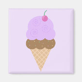 Grape Ice Cream Cone Magneet (Voorkant)