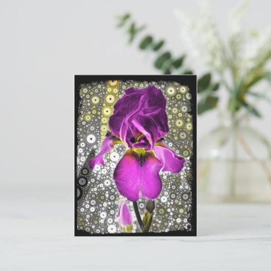 Grape Iris Briefkaart (Staand voorkant)