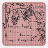 Grape Jam Jar Label (Aanpassen) (Voorkant)