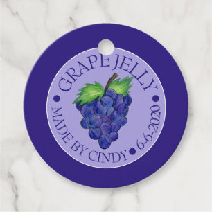 Grape Jam Jelly Fruit Pslaat Homemade in blik van Bedankjes Labels