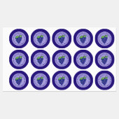 Grape Jam Jelly Fruit Pslaat Homemade in blik van Labels (Vel)