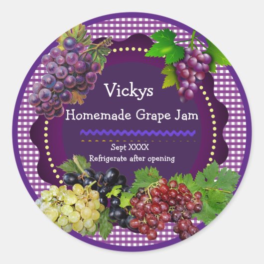 Grape Jam Label Personaliseren (Voorkant)