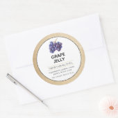 Grape Jam of Jelly Canning Jar Label (Envelop)