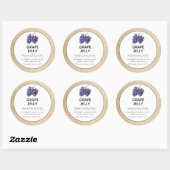 Grape Jam of Jelly Canning Jar Label (Vel)