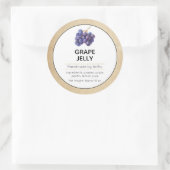 Grape Jam of Jelly Canning Jar Label (Tas)
