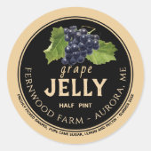 Grape Jelly Classic Ronde Sticker (Voorkant)