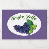 Grape Jelly en Jam Label Dark Paars Voedselcontainer Etiket (Enkel label)