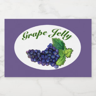 Grape Jelly en Jam Label Dark Paars Voedselcontainer Etiket