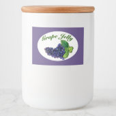 Grape Jelly en Jam Label Dark Paars Voedselcontainer Etiket (Voorkant)