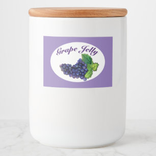 Grape Jelly en Jam Label Paars Voedselcontainer Etiket
