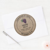 Grape Jelly Jar Label Kraft-papierstijl (Envelop)