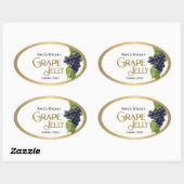 Grape Jelly Label  Gold Border (Vel)