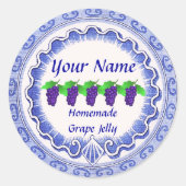Grape Jelly Personaliseren Ronde Sticker (Voorkant)