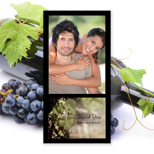 Grape Leaves Vineyard Wedding Bedankt