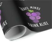 Grape Minds denken aan grappige fruitpun Dark BG Cadeaupapier (Rol Hoek)