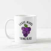 Grape Minds denken aan grappige fruitpun Koffiemok (Links)