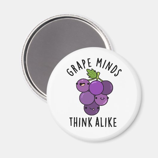Grape Minds denken aan grappige fruitpun Magneet (Voorkant / Achterkant)